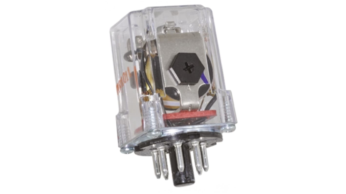 TE Connectivity Plug In Non-Latching Relay, 120V Coil, 10A Switching Current, DPDT