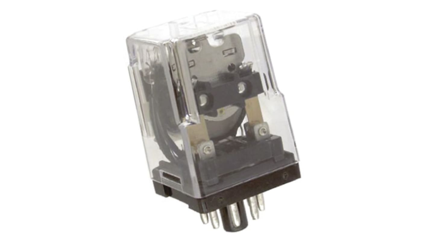 TE Connectivity Plug In Power Relay, 24V dc Coil, 10A Switching Current, DPDT