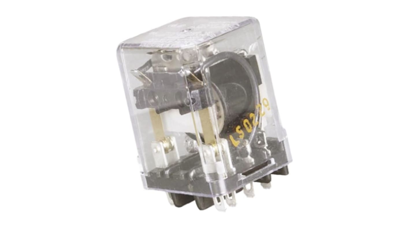 TE Connectivity Plug In Power Relay, 120V Coil, 15A Switching Current, DPDT