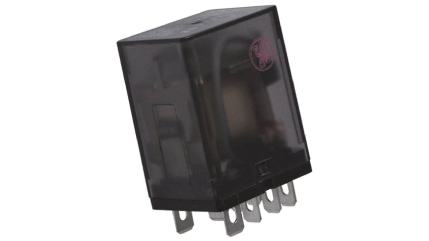 TE Connectivity Plug In Power Relay, 12V dc Coil, 15A Switching Current, DPDT