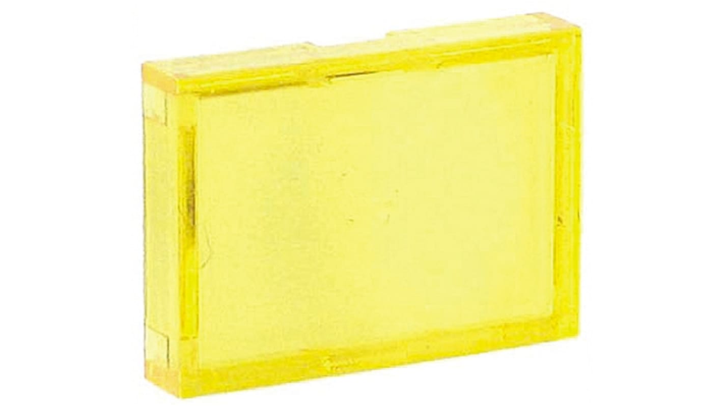 TE Connectivity Yellow Rectangular Push Button Lens