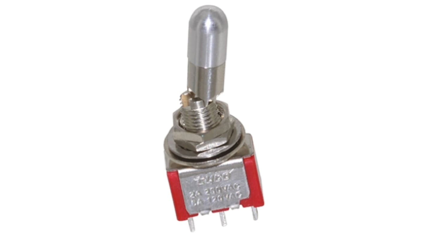 TE Connectivity Toggle Switch, Panel Mount, On-On, SPDT, Solder Terminal, 120 ac/dc, 28V ac/dc