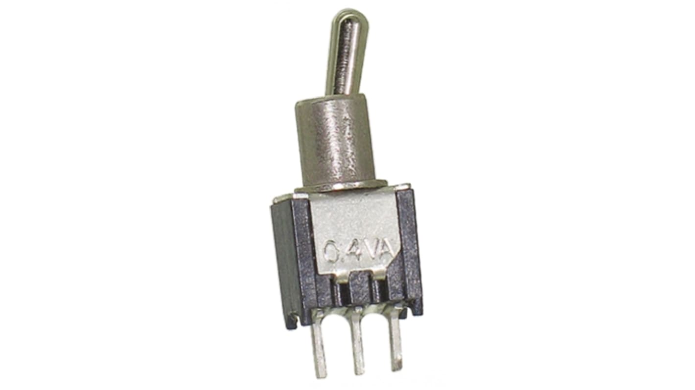 TE Connectivity Toggle Switch, PCB Mount, Latching, SPDT, Through Hole Terminal