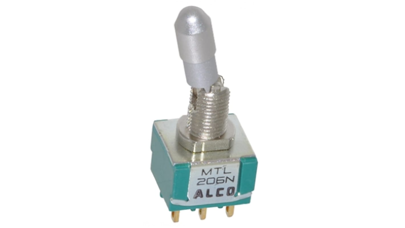 TE Connectivity Toggle Switch, Panel Mount, On-(On), DPDT, Solder Terminal