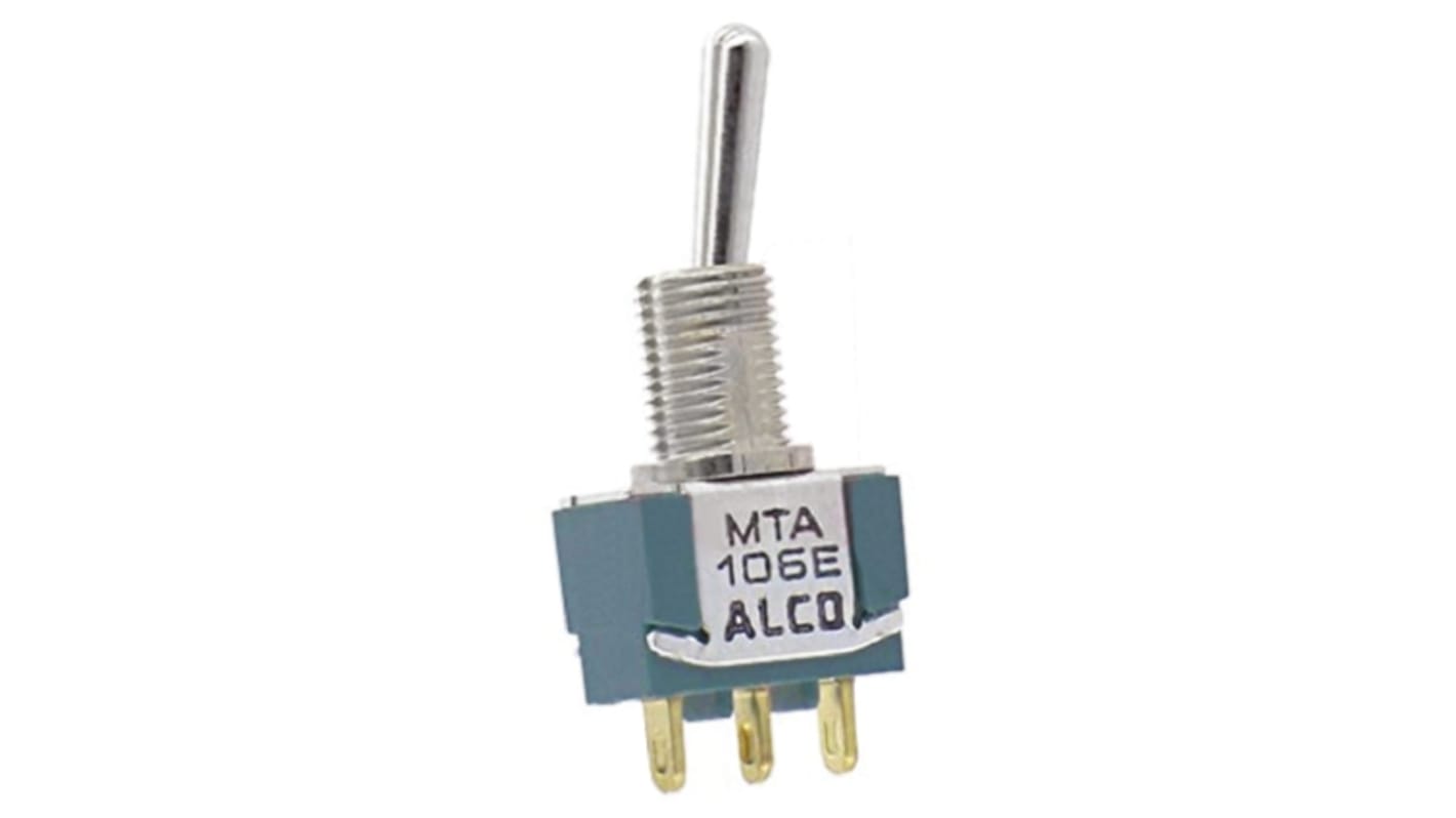 TE Connectivity Toggle Switch, Panel Mount, On-Off, SPDT, Solder Terminal, 125V