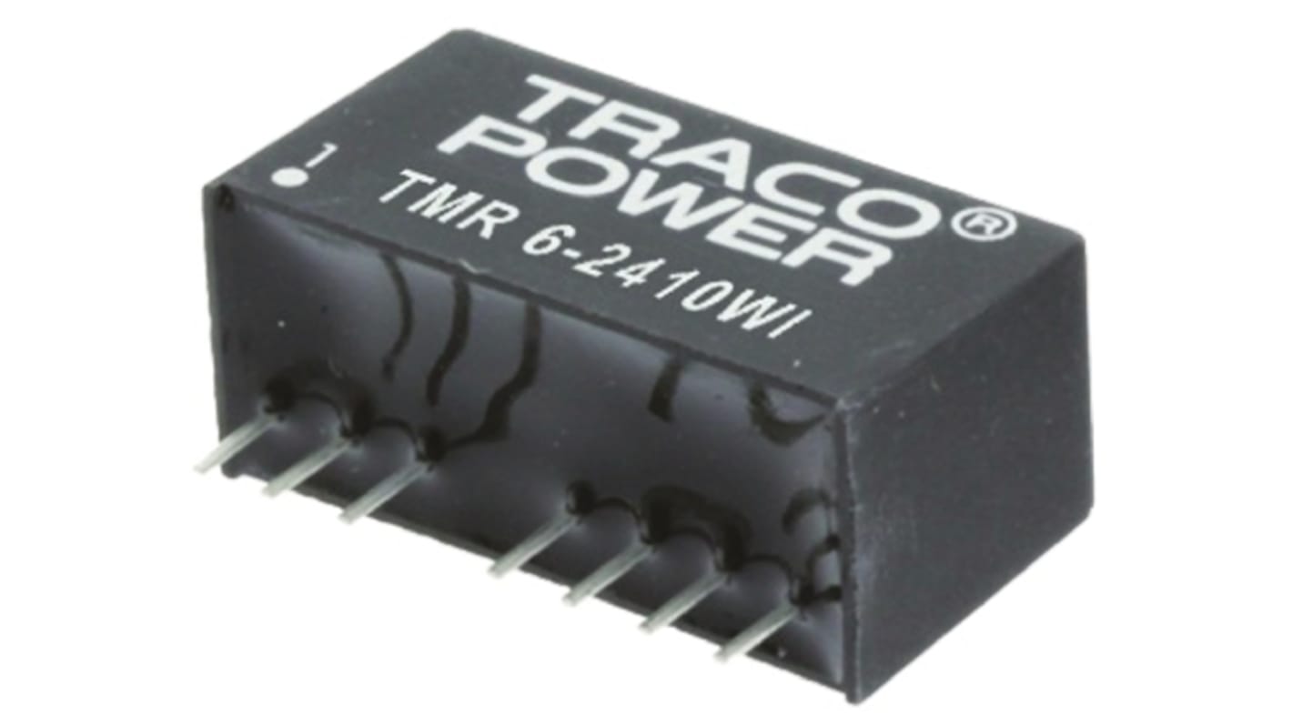 TRACOPOWER TMR 6WI DC-DC Converter, 9V dc/ 666mA Output, 36 → 75 V dc Input, 6W, Through Hole, +65°C Max Temp