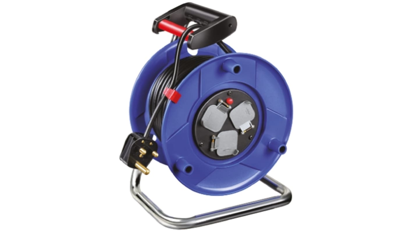 brennenstuhl 25m 3 Socket Type M - Old British/South African 15A Cable Reel, 240 V, IP20