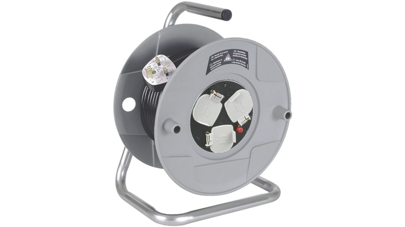 Bobine de câble brennenstuhl 50m, 3 prises Type G - Britannique, 240 V 13A, IP20