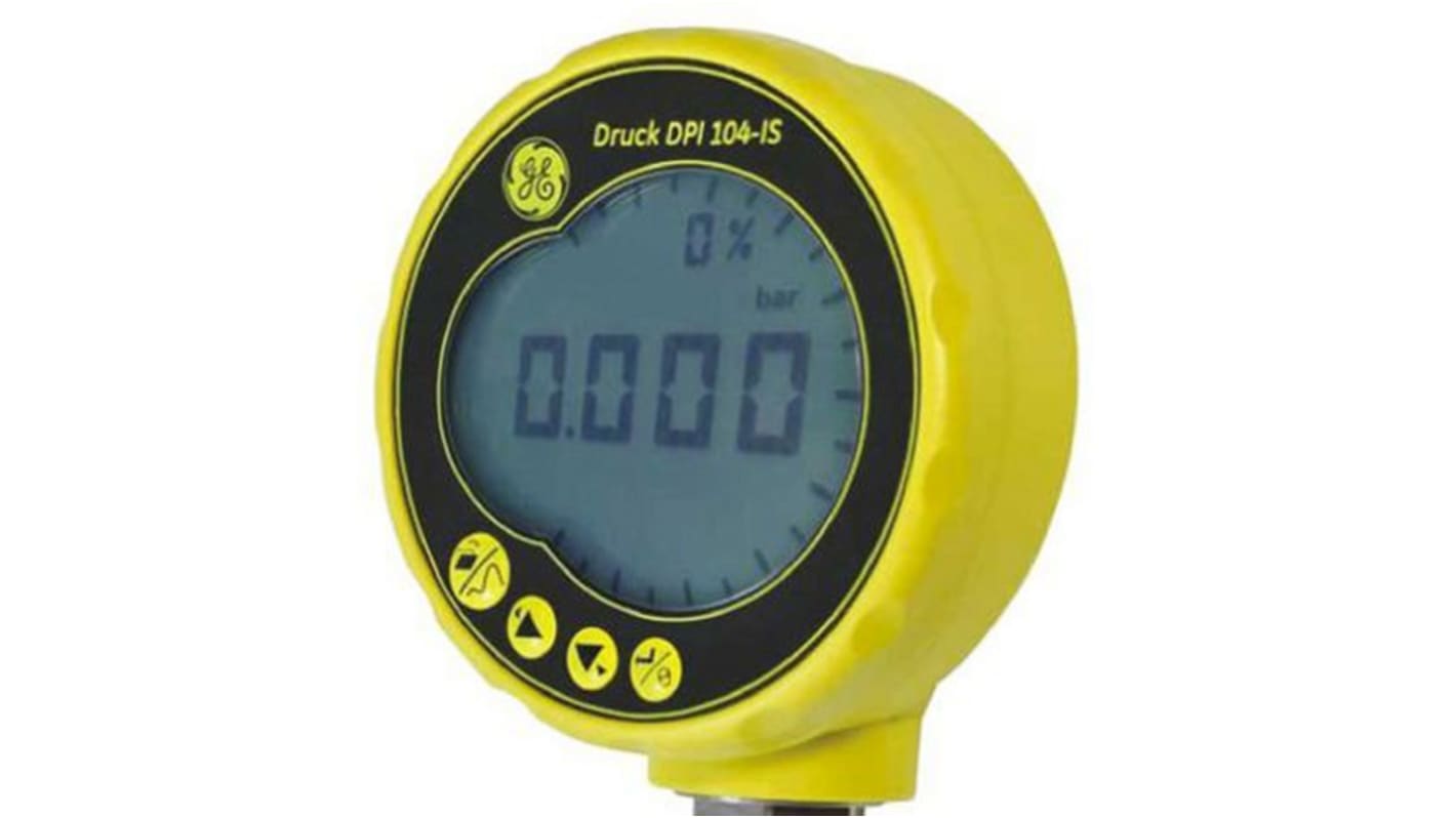 Druck G 1/4 Digital Pressure Gauge 200bar Bottom Entry, DPI104S-18G, RS232, With RS Calibration, 0bar min.