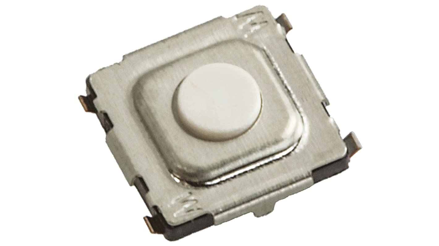 White Tactile Switch, SPST 20 mA 0.3mm Surface Mount