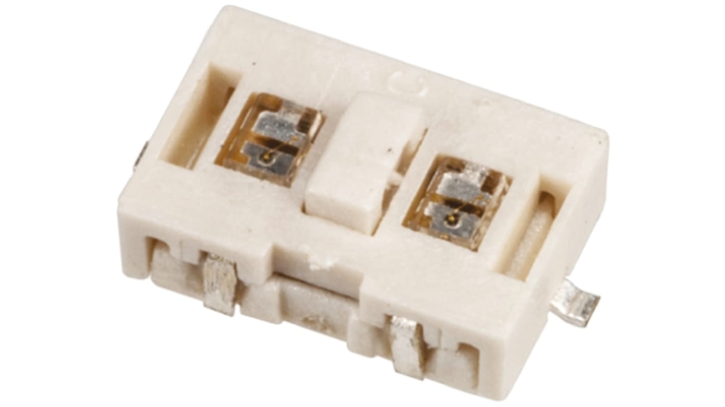 Clear Tactile Switch, SPST 50 mA @ 12 V dc 0.5mm Surface Mount