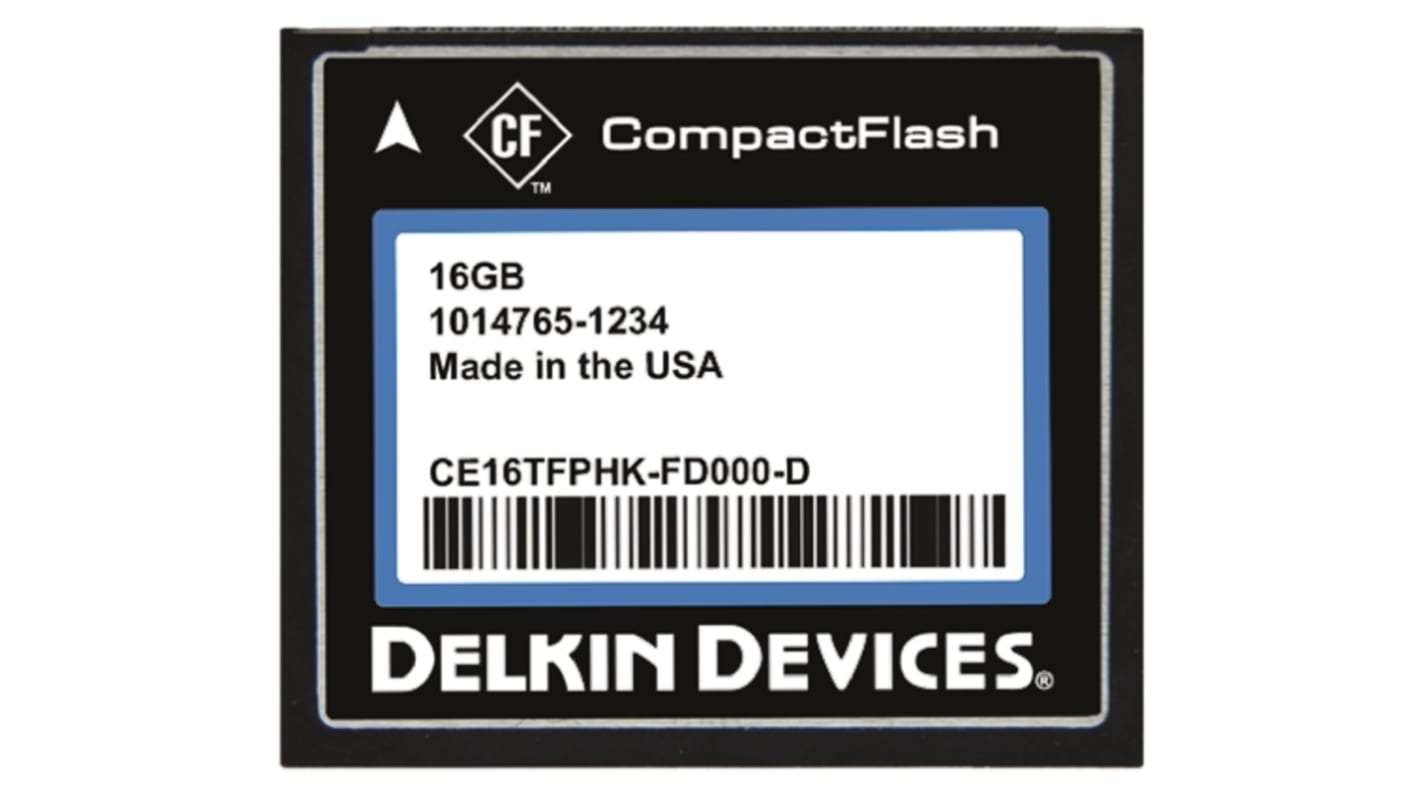Delkin Devices Speicherkarte, 16 GB Industrieausführung, CompactFlash, SLC
