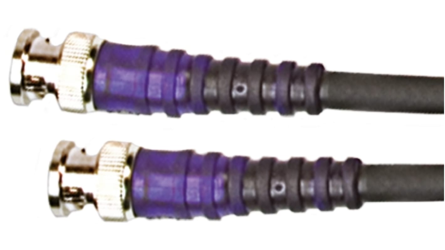 Cable coaxial SDI RG6/U Van Damme, 75 Ω, con. A: BNC, Macho, con. B: BNC, Macho, long. 1m Negro