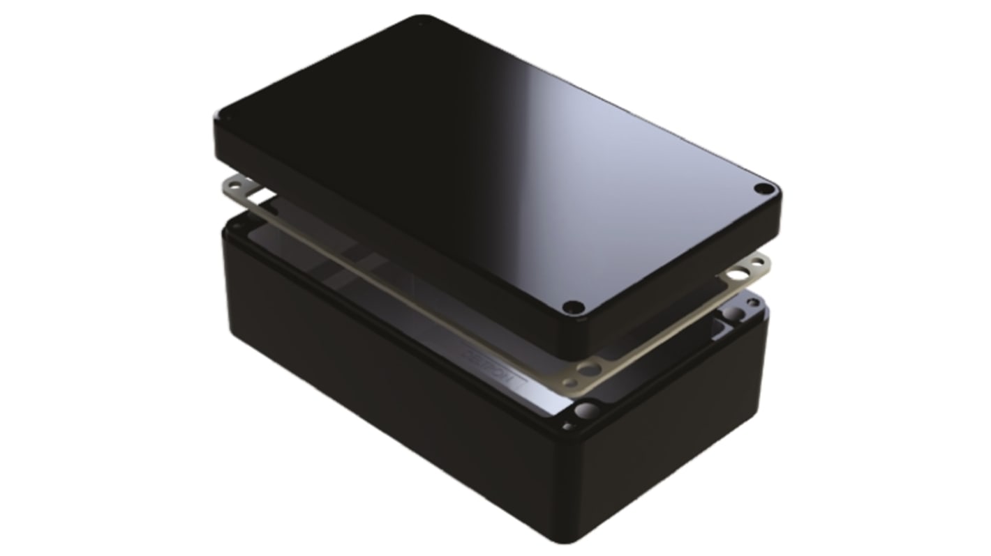 Deltron 486 Series Black Aluminium Enclosure, IP66, 220 x 120 x 90mm