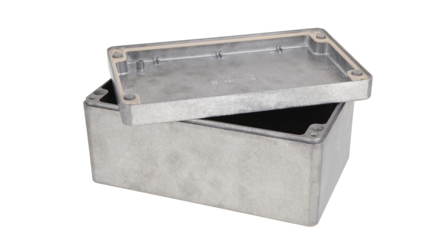 Caja Deltron de Aluminio Gris, 220 x 120 x 80mm, IP68, Apantallada