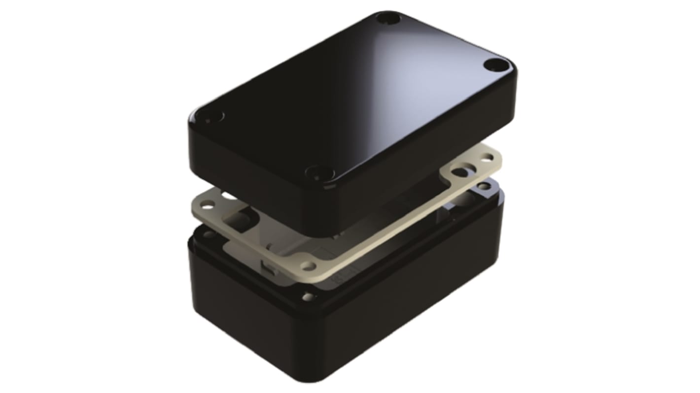 Deltron 486 Series Black Aluminium Enclosure, IP68, 130 x 80 x 60mm