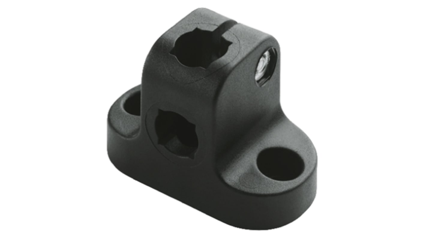 Pied de structure Elesa, profilé 12mm, Ø 14mm, filetage M5 en Nylon