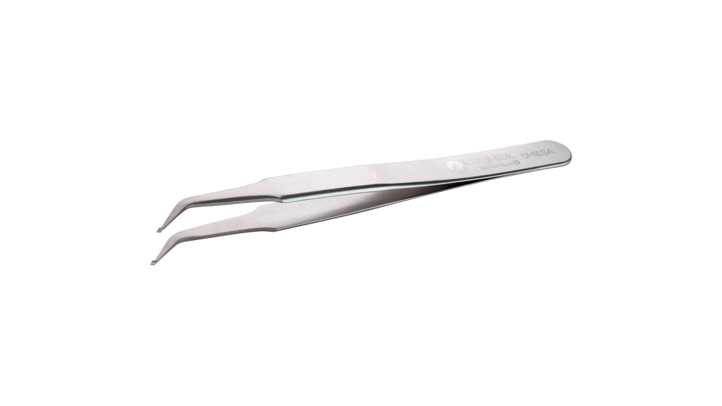 ideal-tek 120 mm, Stainless Steel, Grooved, Tweezers