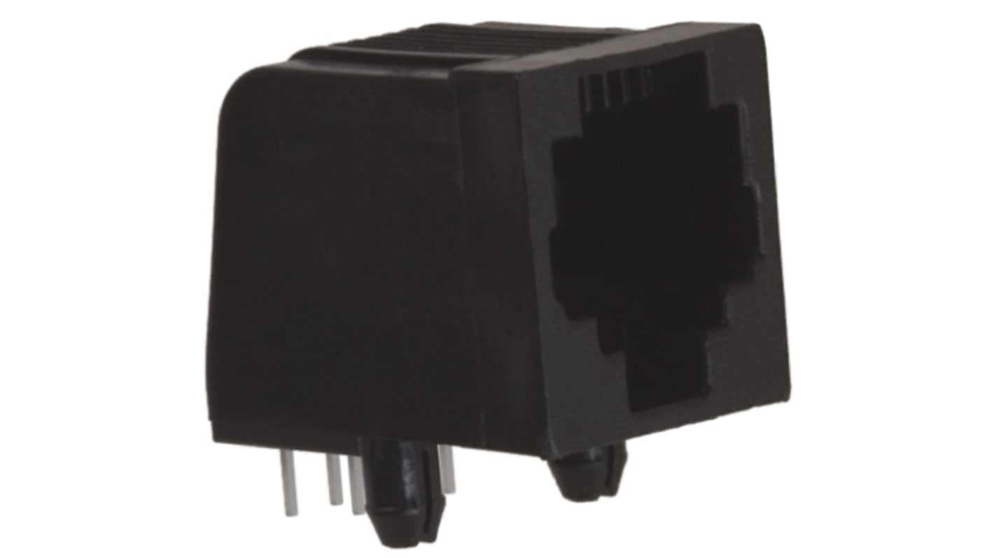 Conector RJ25 Cat3 Hembra TE Connectivity serie 5520470, de 6P6C vías, apantallamiento UTP