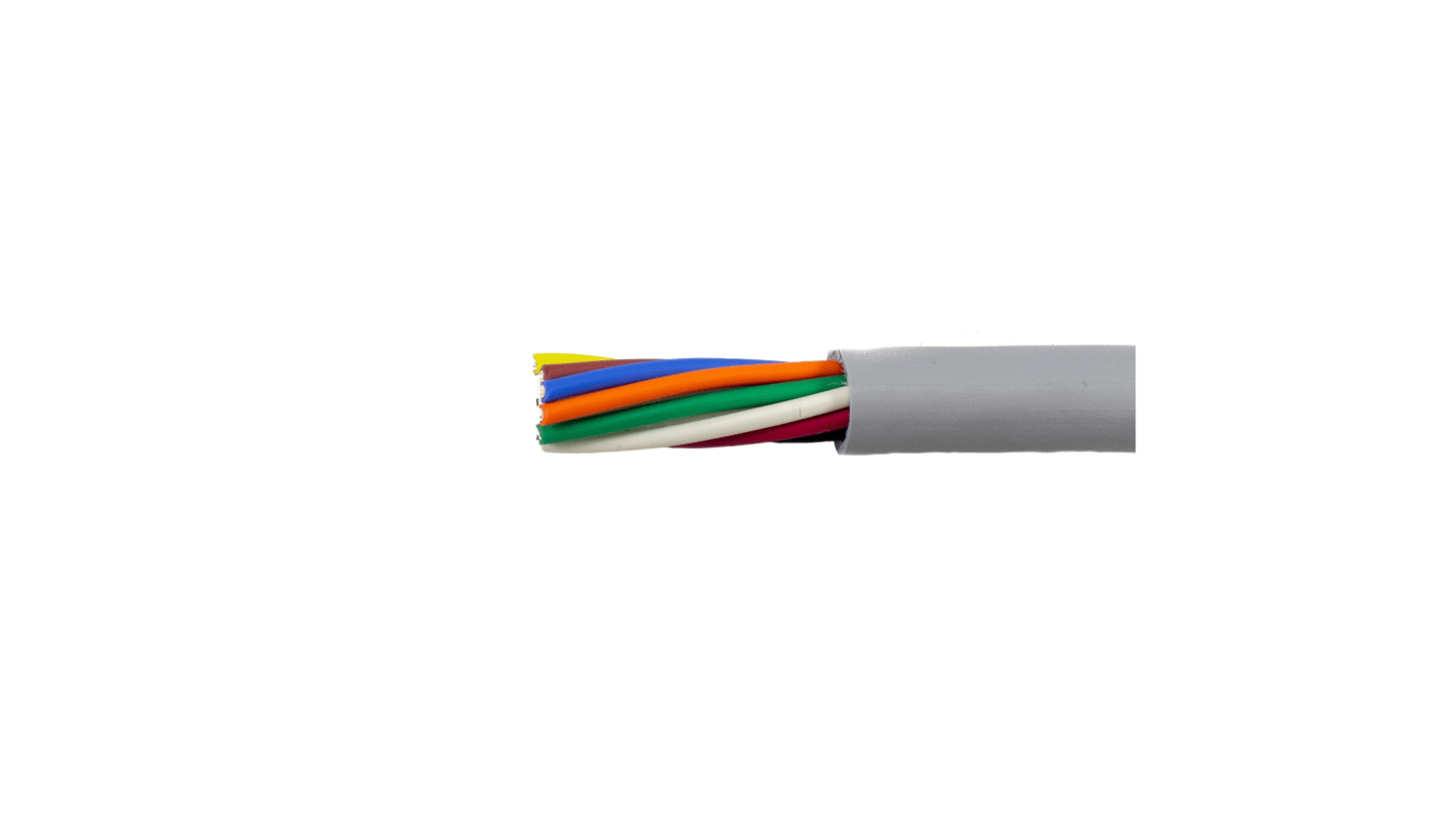 Alpha Wire Ecogen Ecoflex Control Cable, 9 Cores, 0.56 mm², ECO, Unscreened, 30m, Grey mPPE Sheath, 20 AWG