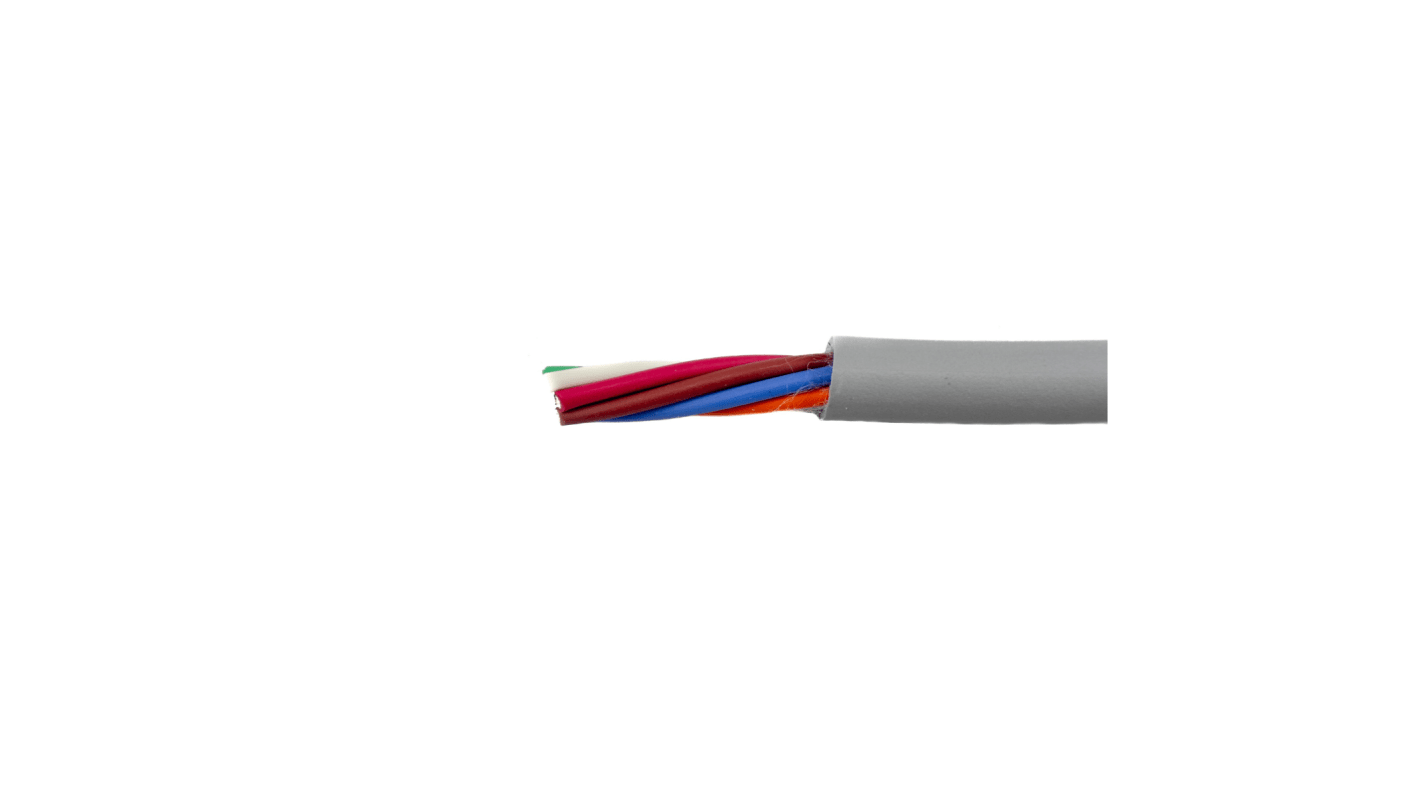 Cable de control Alpha Wire EcoFlex de 7 núcleos, 0.81 mm², Ø ext. 7.04mm, long. 30m, 600 V, Libre de halógeno, funda