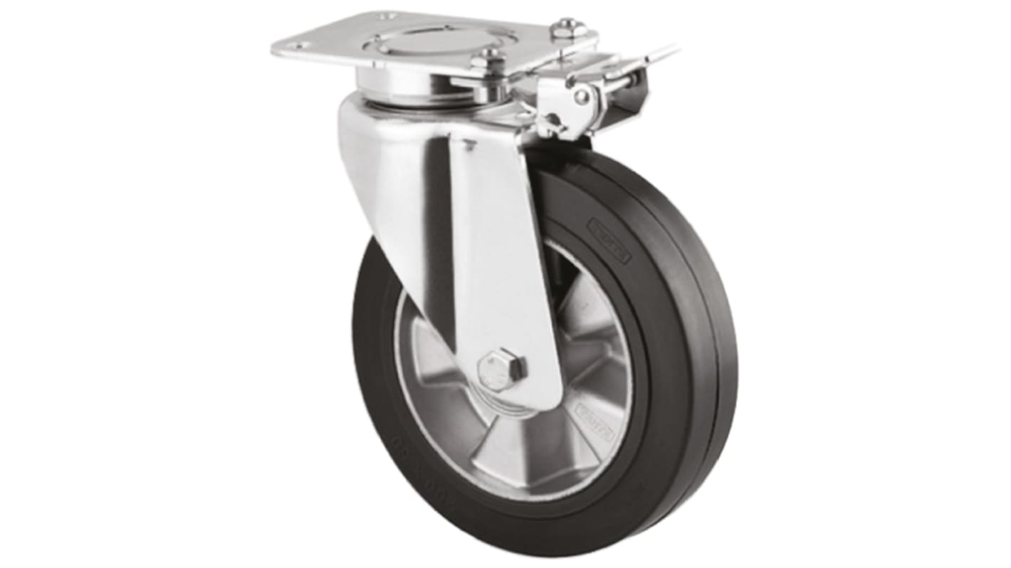 Roulette industrielle Pivotant avec frein Tente, Ø 200mm, 450kg