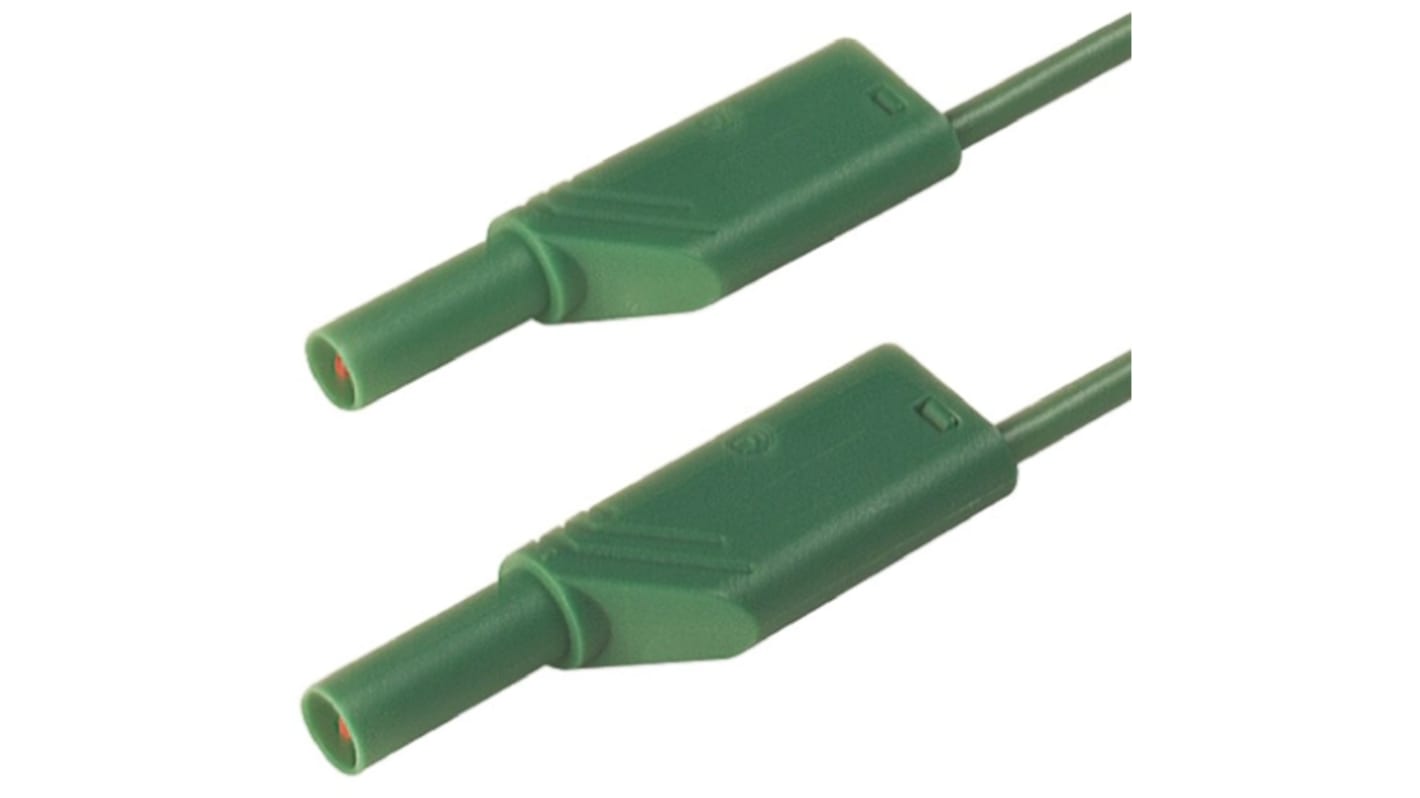 Hirschmann Test & Measurement, 32A, 1000V ac/dc, Green, 2m Lead Length