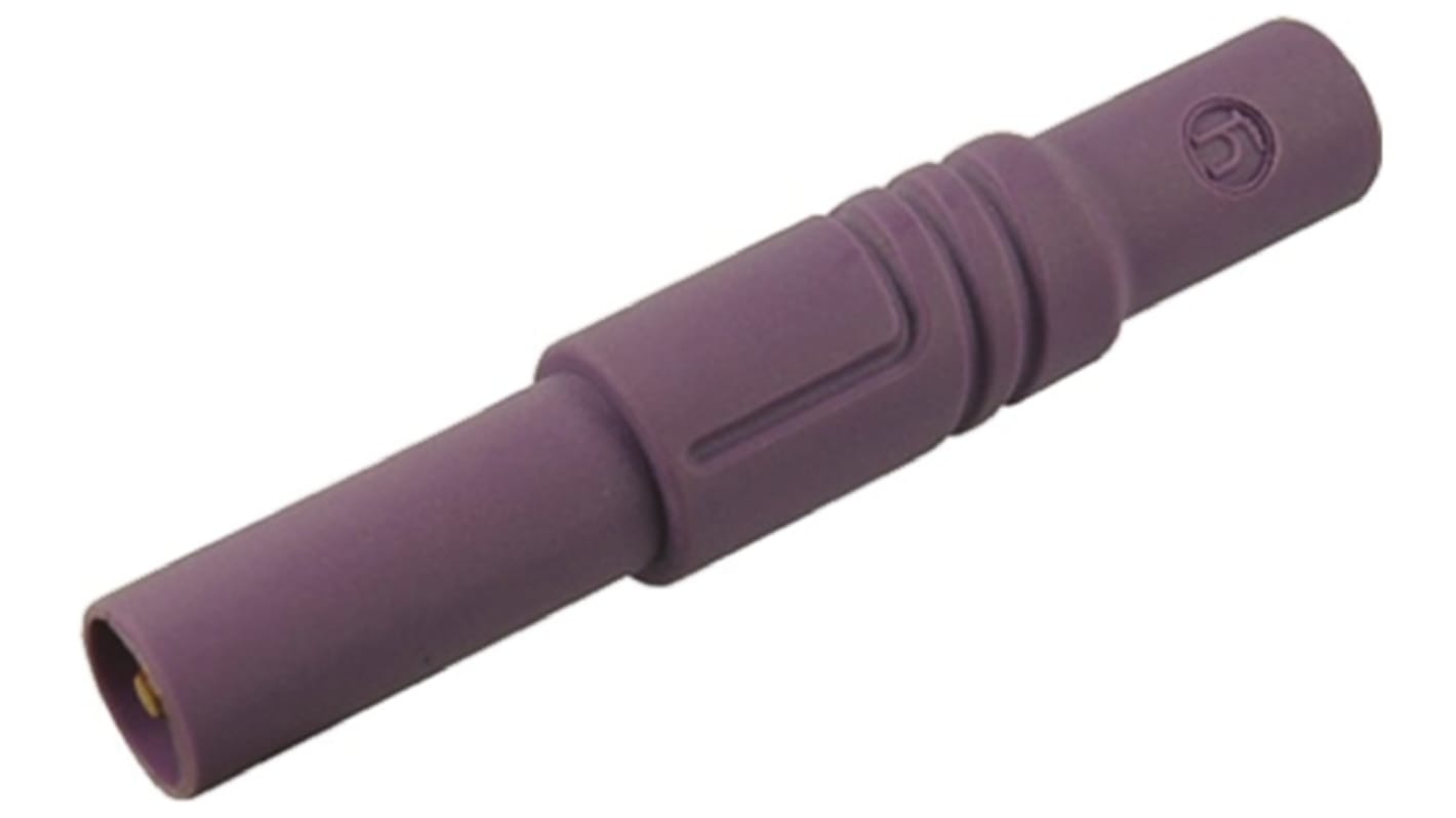 Hirschmann Test & Measurement Violet Male Banana Plug, 4 mm Connector, Screw Termination, 24A, 1000V ac/dc, Nickel