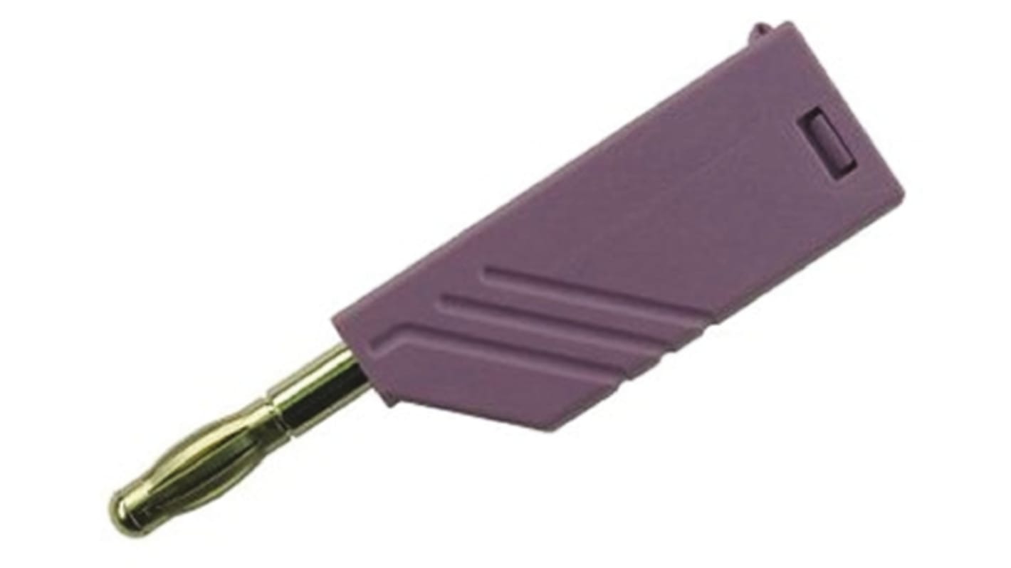 Hirschmann Test & Measurement Violet Male Banana Plug, 4 mm Connector, Screw Termination, 24A, 30 V ac, 60V dc, Nickel