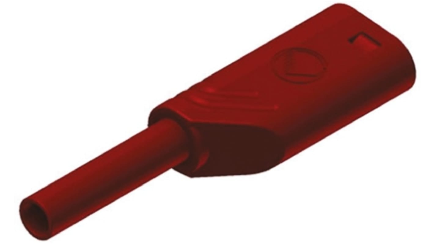 Hirschmann 2mm Bananenstecker Rot, Kontakt vergoldet / 10A, Lötanschluss