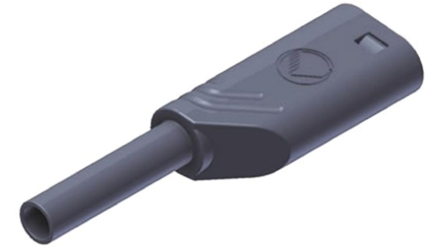 Hirschmann Test & Measurement Grey Male Banana Plug, 2mm Connector, Solder Termination, 10A, Gold Plating