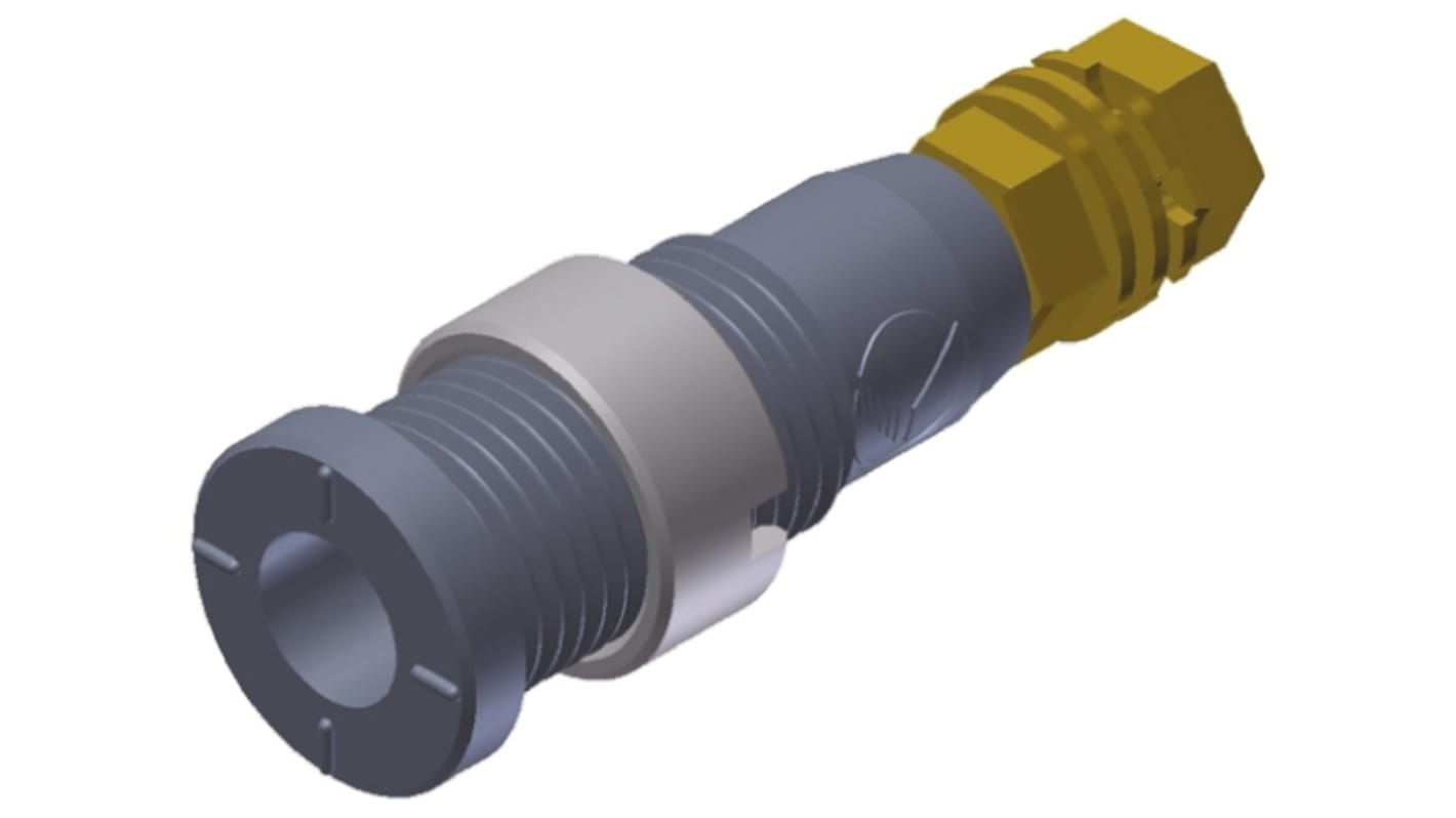 Hirschmann Test & Measurement Grey Female Banana Socket, 2mm Connector, Solder Termination, 10A, 1000V ac/dc, Gold