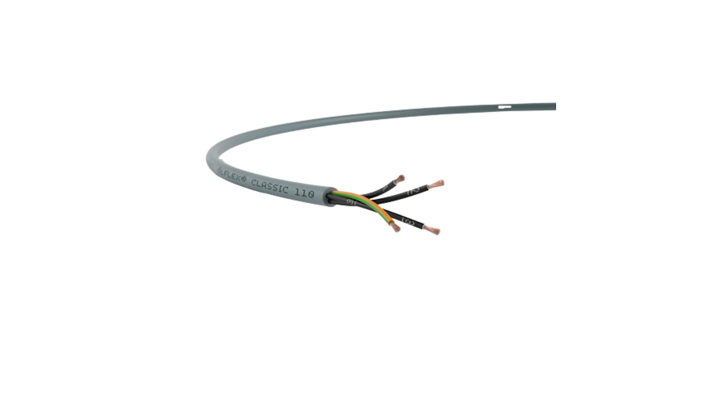 Lapp ÖLFLEX CLASSIC 110 YY Steuerkabel, 3-adrig x 0,75 mm² Grau / 12 A, 100m, 18 AWG