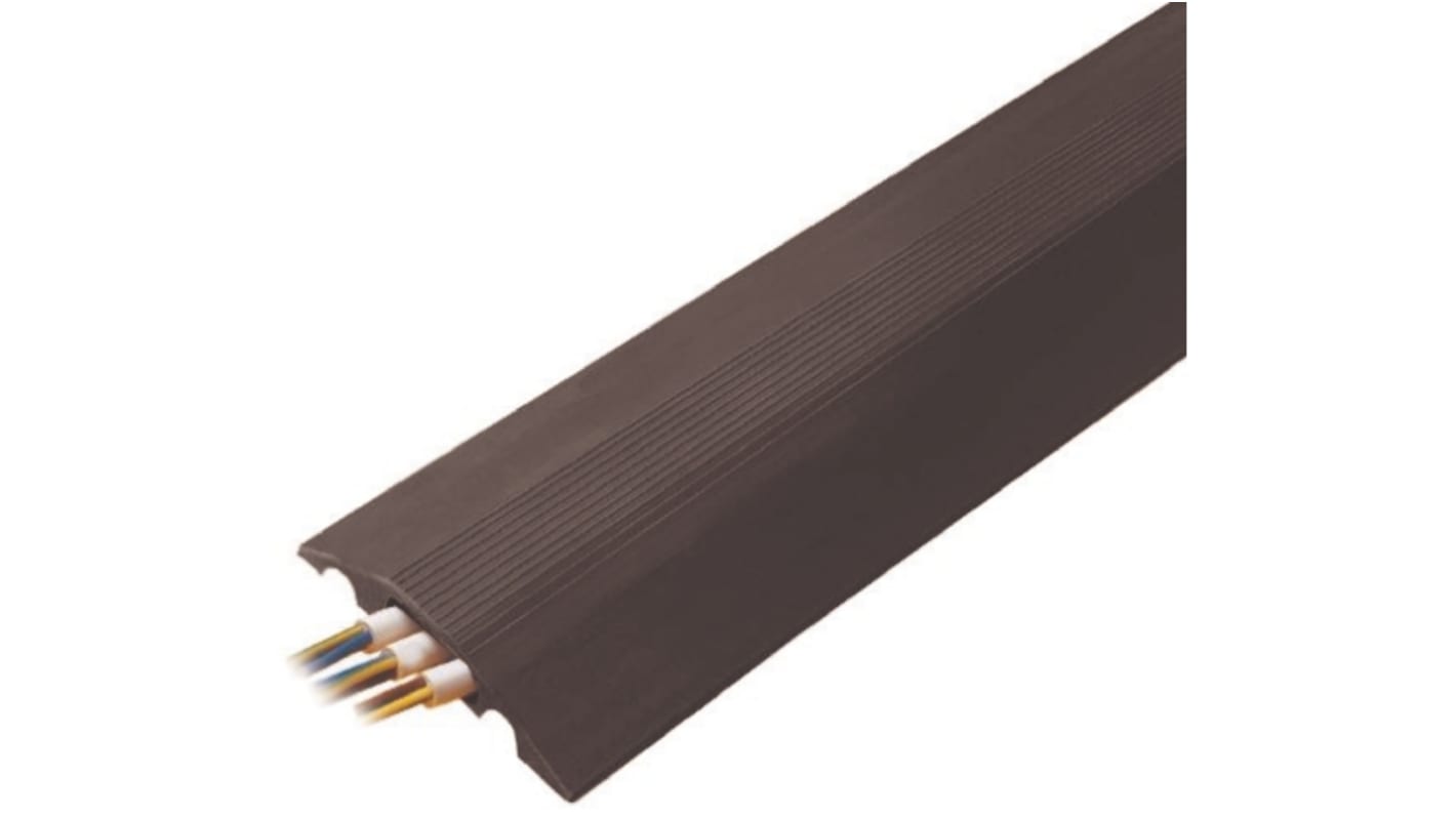 Vulcascot CableSafe Kabelabdeckung, Kabelbrücke, Innen-Ø 30 x 10mm, 84 mm x 9m, Schwarz 1-kanalig