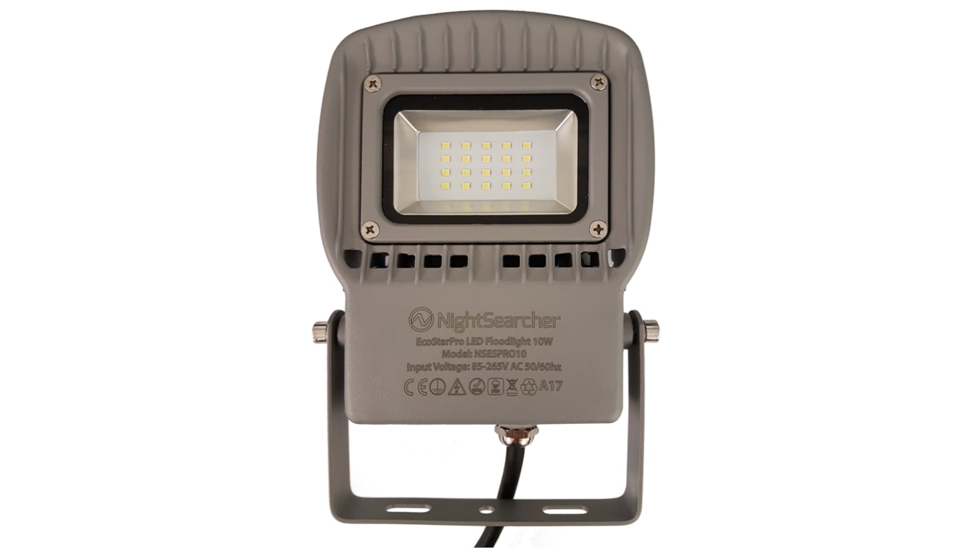 Nightsearcher Ecostar LED Floodlight, 1 LED, 10 W, IP65, 100 → 240 V