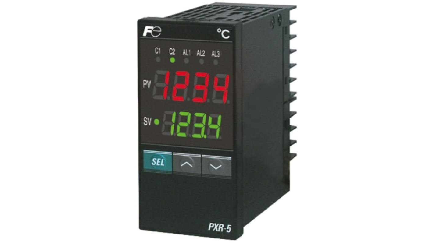 Fuji PXR5 PID Temperature Controller, 48 x 96mm, 1 Output SSC, SSR, 100 → 240 V ac Supply Voltage