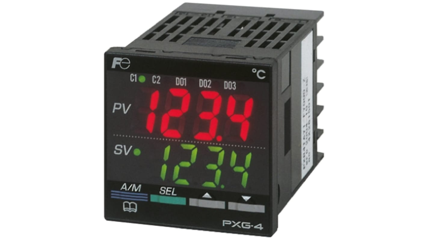 Fuji PXG4 PID Temperature Controller, 48 x 48mm, 1 Output Relay, 100 → 240 V ac Supply Voltage