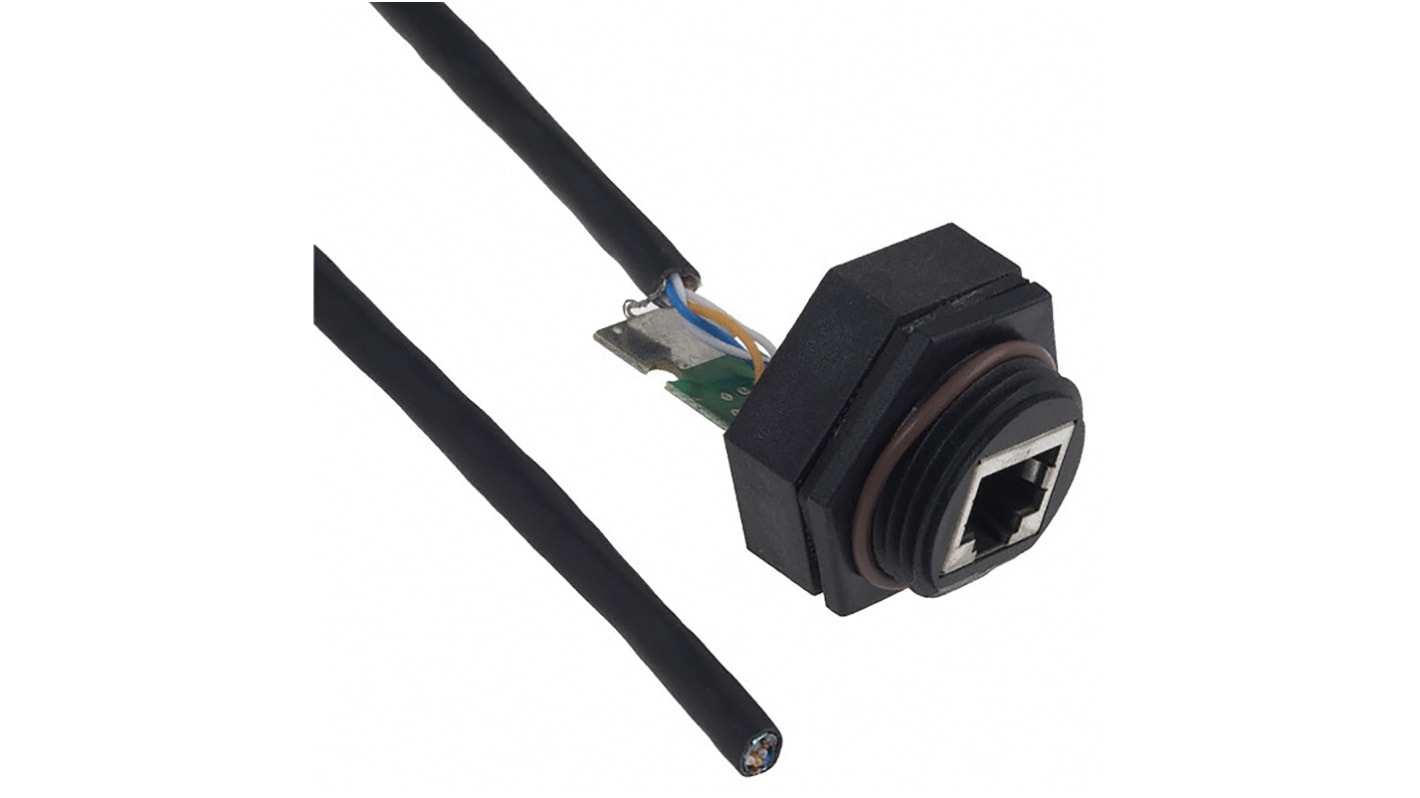 TE Connectivity RJ45 csatlakozó Cat5, Egyenes, Nő 1, 1-1546411 sorozat