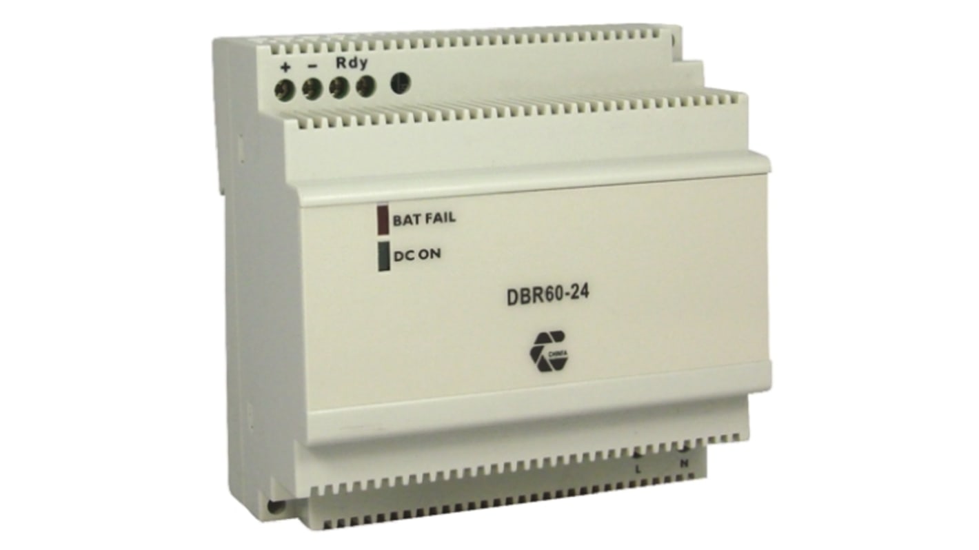 Chinfa Battery Charger DIN Rail Power Supply, 90 → 264V ac ac Input, 27.2V dc dc Output, 2.5A Output, 68W