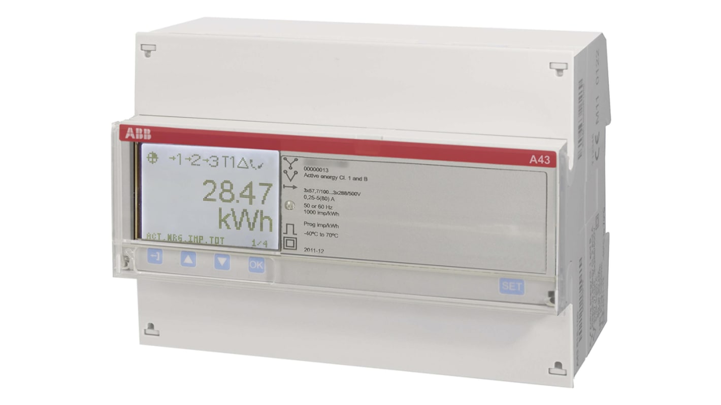 ABB A43 Energiemessgerät LCD / 3-phasig, Impulsausgang