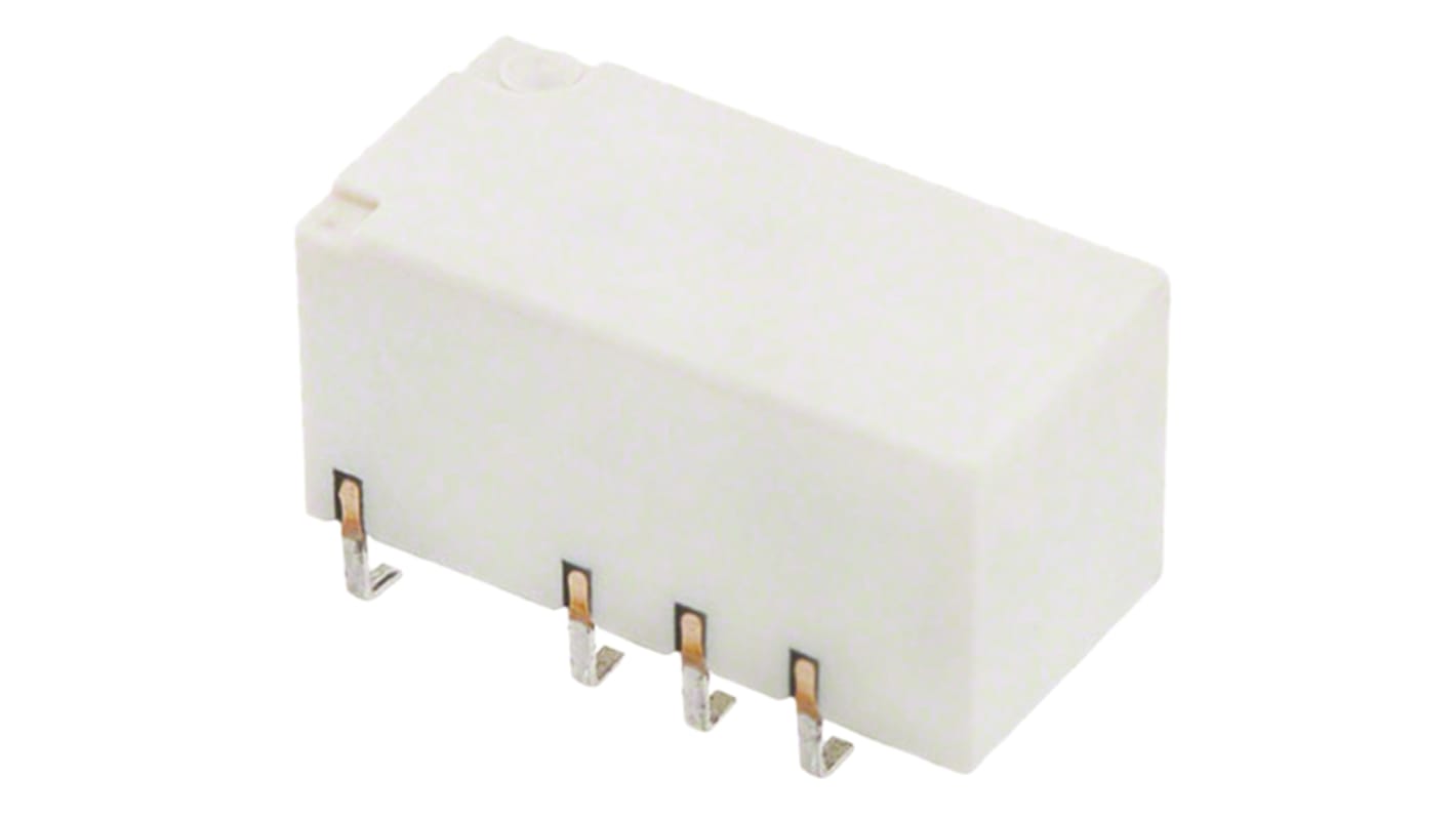 Omron Surface Mount Latching Signal Relay, 5V dc Coil, 2A Switching Current, DPDT