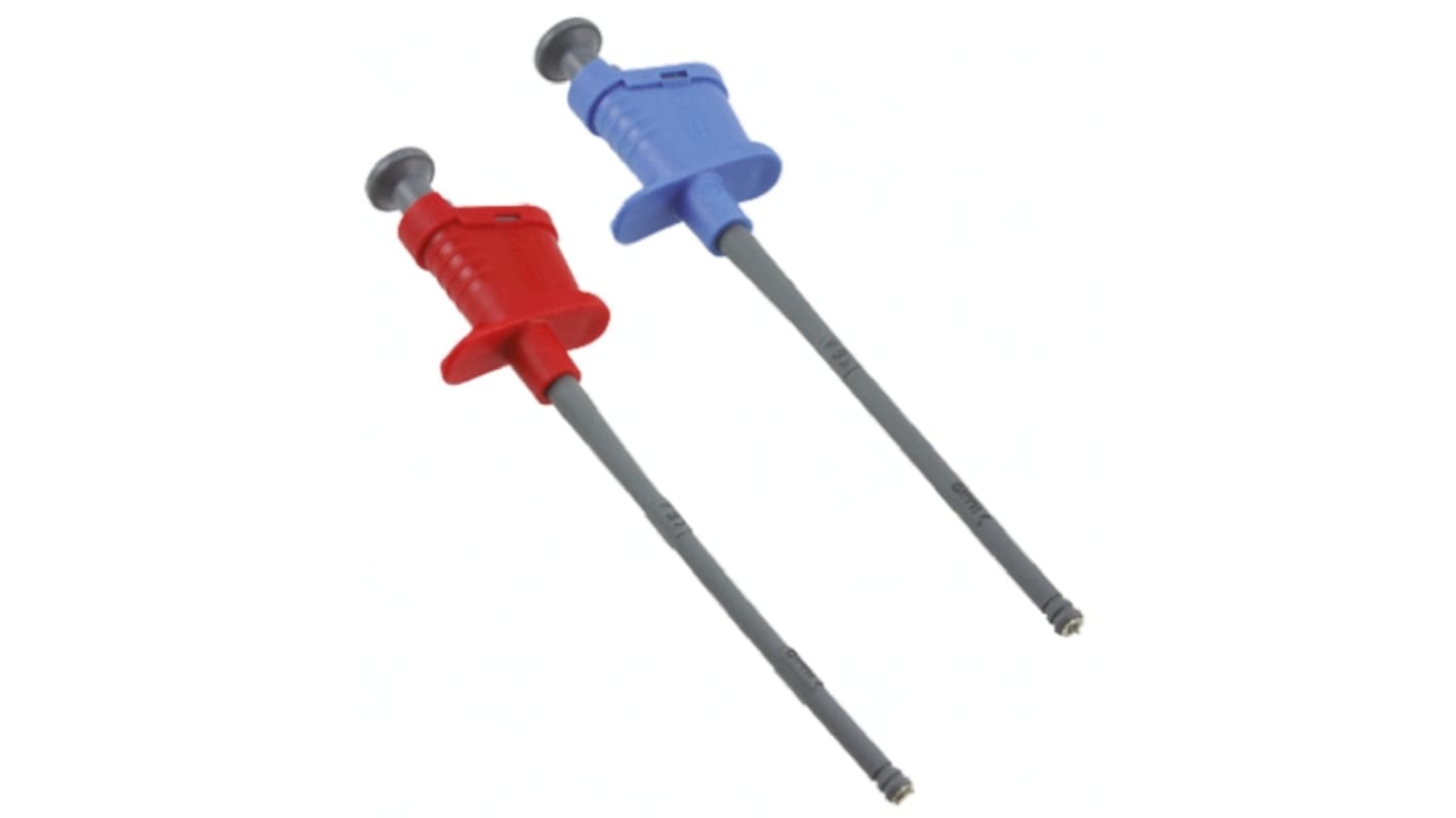 Clip d'attache banane rouge et bleu Teledyne LeCroy pour Sonde d'oscilloscope