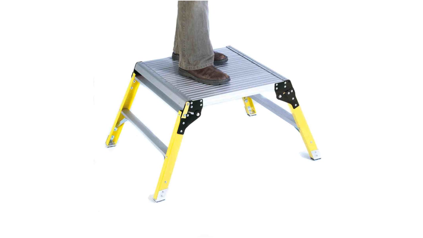 RS PRO 2 Tread Aluminium Steps 0.47m Platform Height