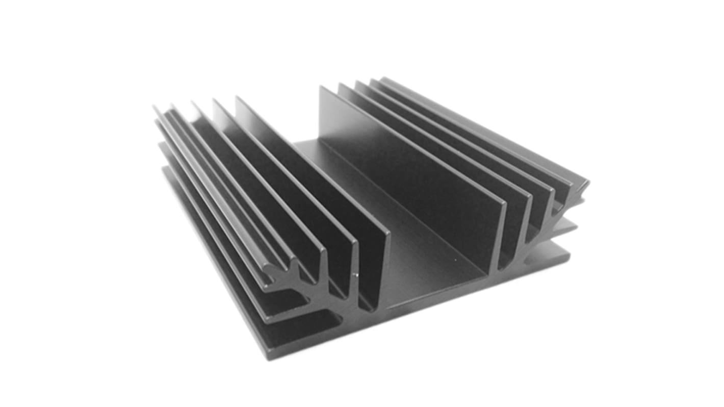 Heatsink, Universal Rectangular Alu, 1.9°C/W, 75 x 88 x 25mm