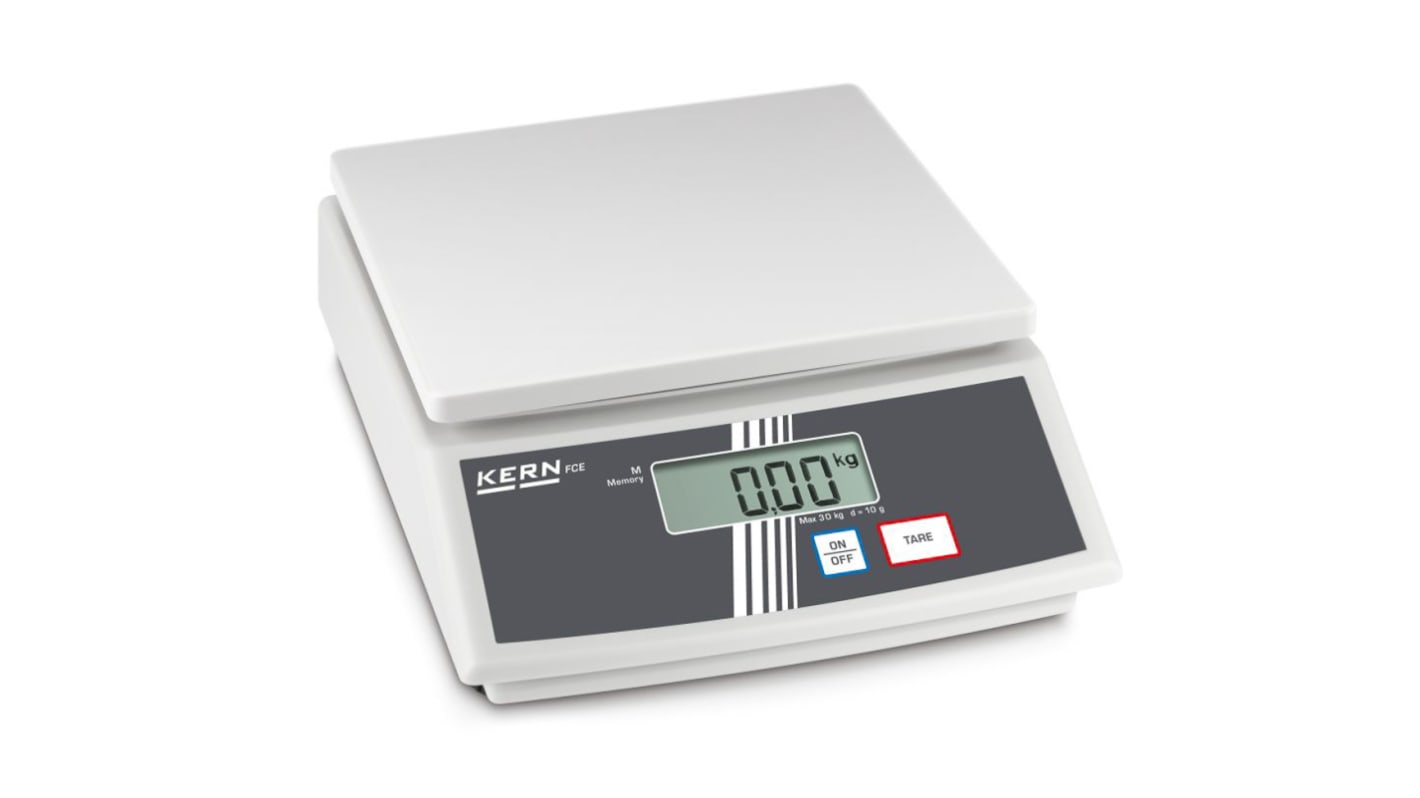 Kern FCE 3K1N Bench Weighing Scale, 3kg Weight Capacity, With RS