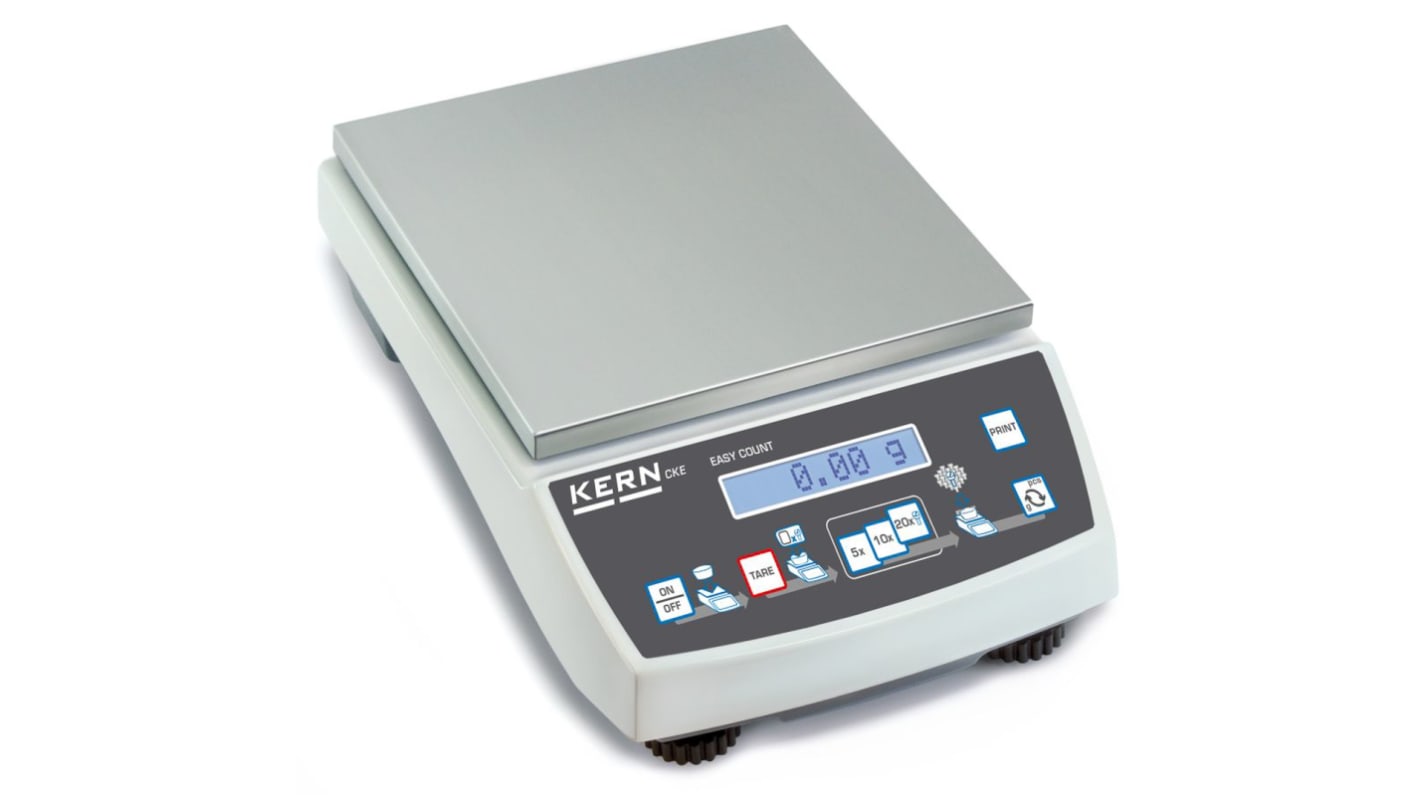 Kern CKE 3600-2 Counting Weighing Scale, 3.6kg Weight Capacity, With RS Calibration