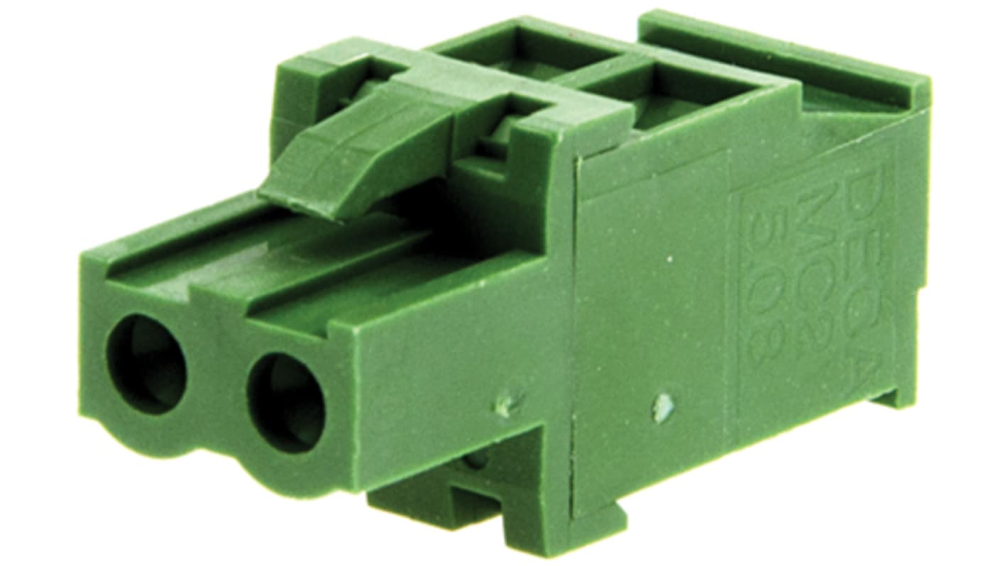 RS PRO 5.08mm Pitch 2 Way Pluggable Terminal Block, Plug, Cable Mount, Screw Termination