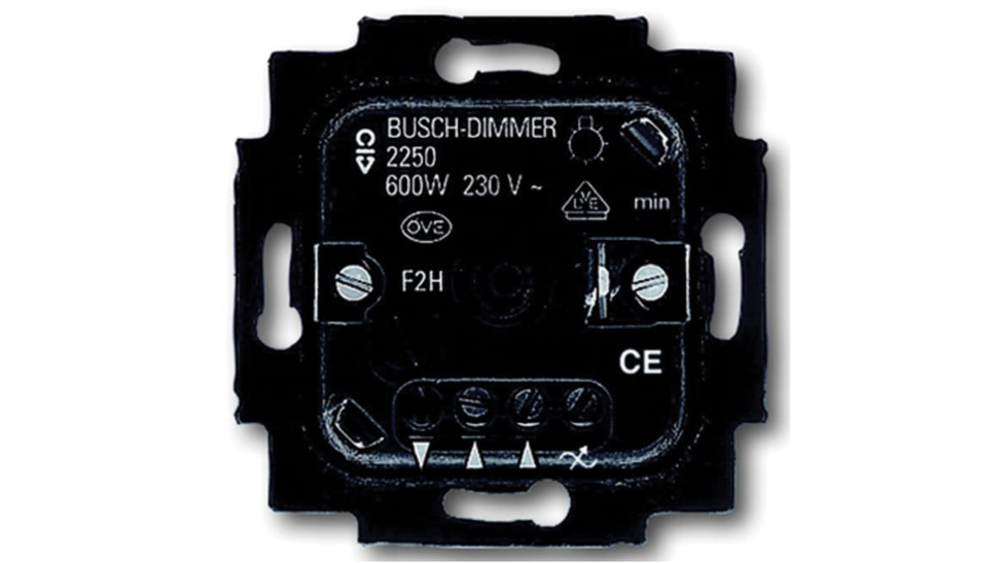 Encastre de atenuador Busch Jaeger - ABB 2250 U, 2 vías, , 1 módulo Módulos, 600W, 230V