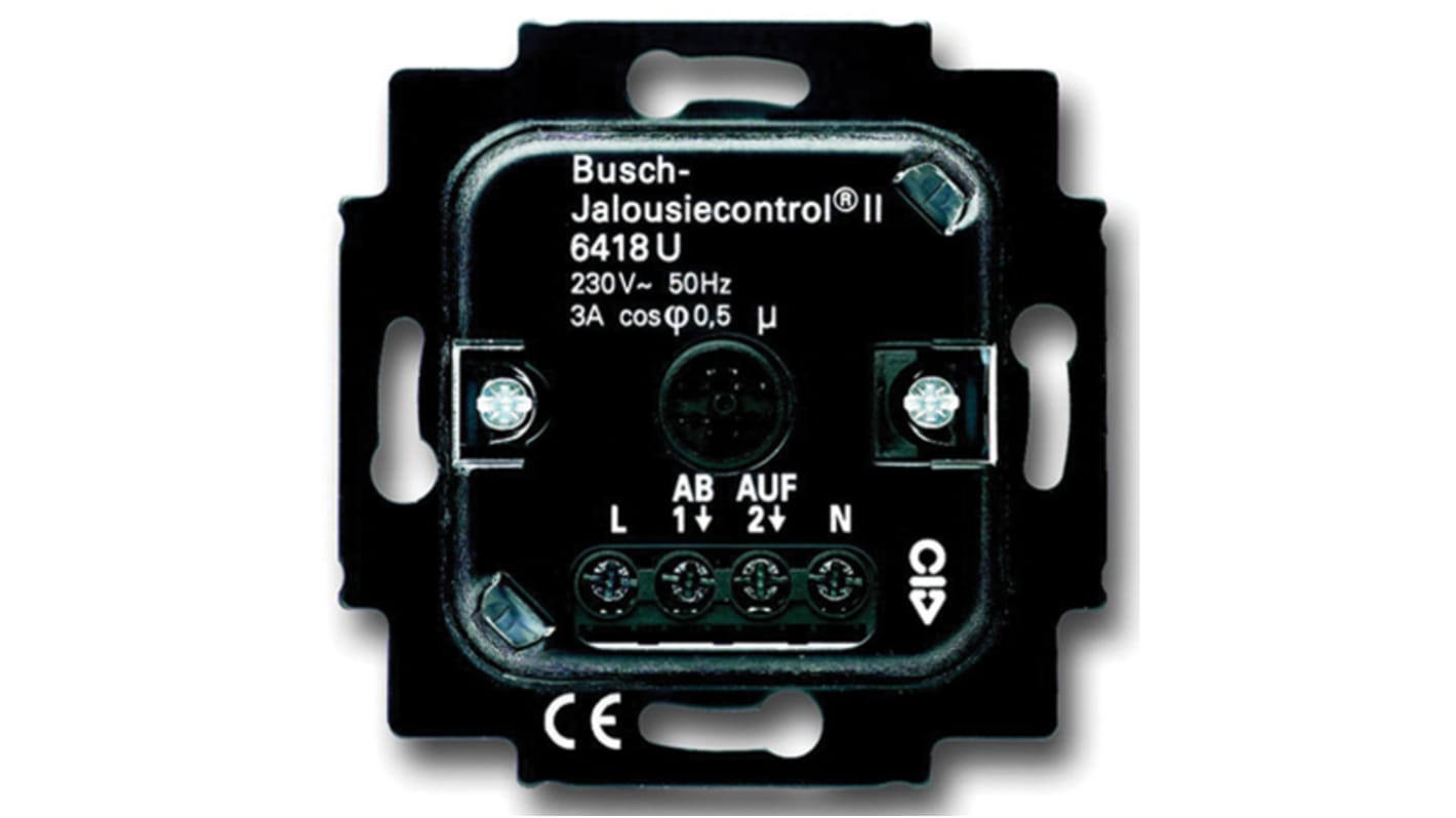 Busch-Jaeger Busch-Blind Control II Basic Lichtschalter, Bündig-Montage, 2-teilig, 1 Wege 3A, 230V