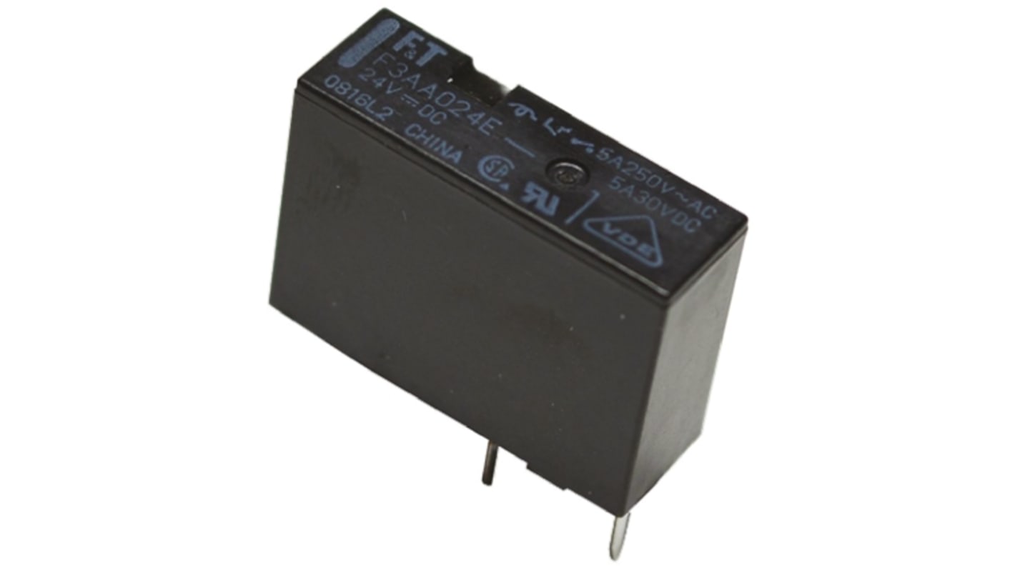 Fujitsu PCB Mount Power Relay, 24V dc Coil, 5A Switching Current, SPST
